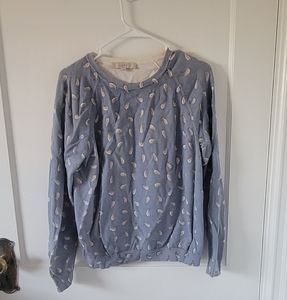 Cute blue loft sweatshirt. Paisley design.